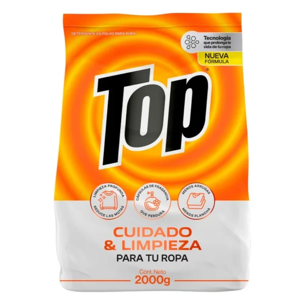 DETERG.TOP ROPA COLOR POLVO O TOP CUIDADO/LIMPIEZA POLV X2000GR - Imagen 2
