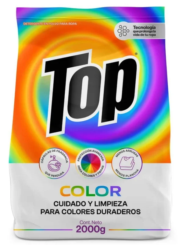 DETERG.TOP ROPA COLOR POLVO O TOP CUIDADO/LIMPIEZA POLV X2000GR